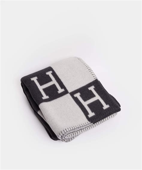 black and white Hermes blanket